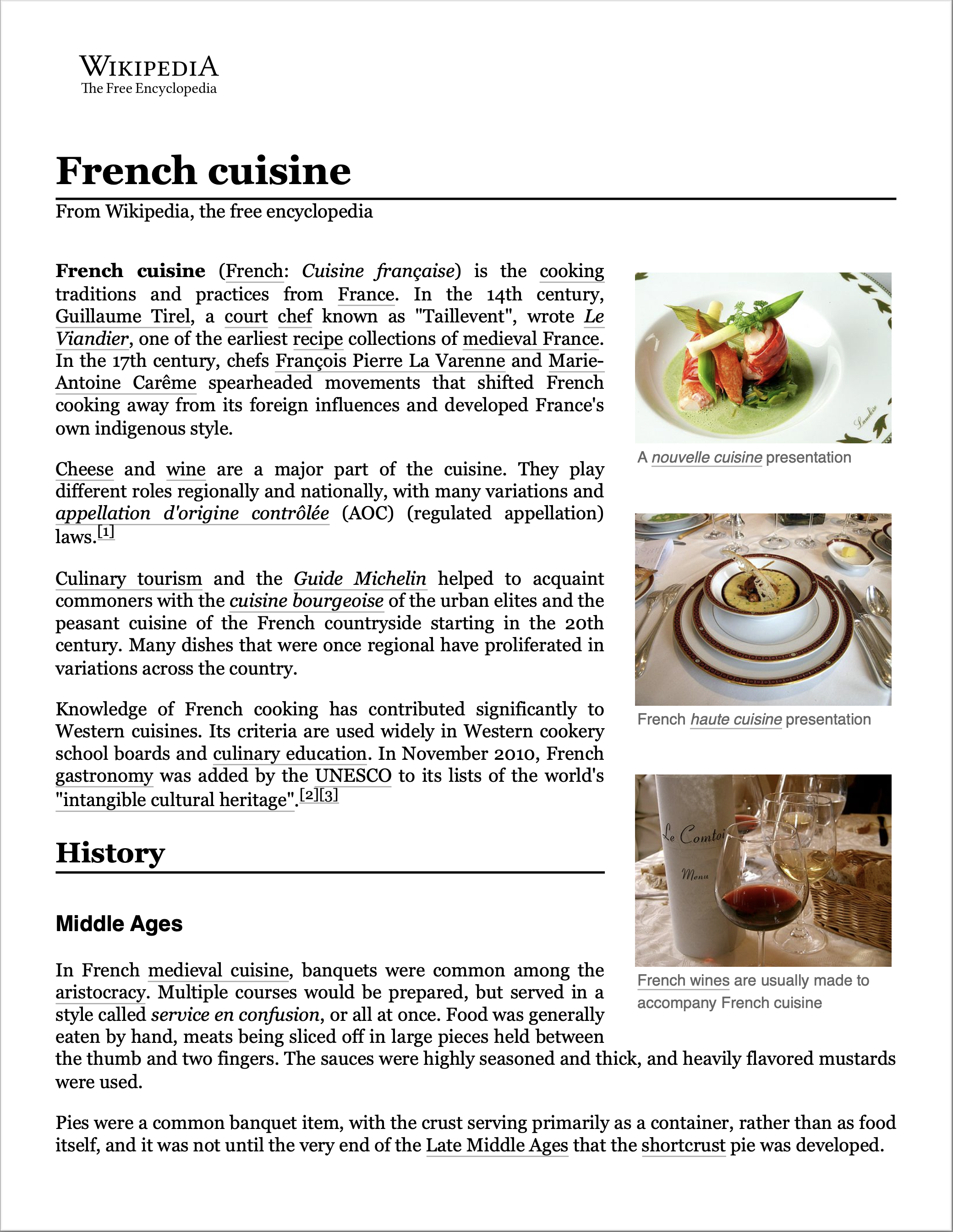Haute cuisine - Wikipedia